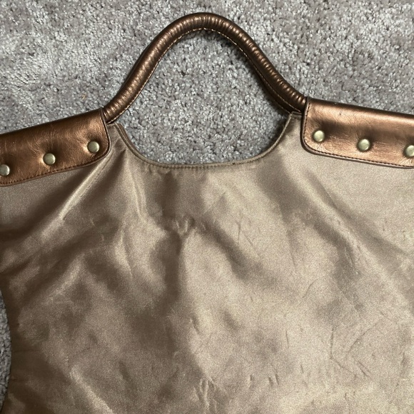 Vintage Y2K Ed Hardy Skull and Heart Tote - Brown and Orange - Picture 14 of 16